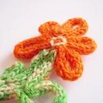 Flower Brooch Hand Knitted Pin Wool Badge